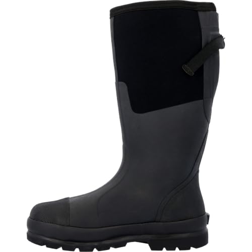 MUCK Mens Chore Classic Steel Toe Wide Calf Black, 12