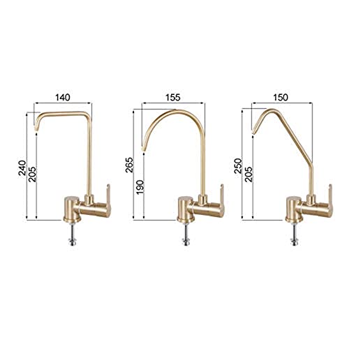 Robinet d'eau potable luxe en or brossé et acier inoxydable - 2