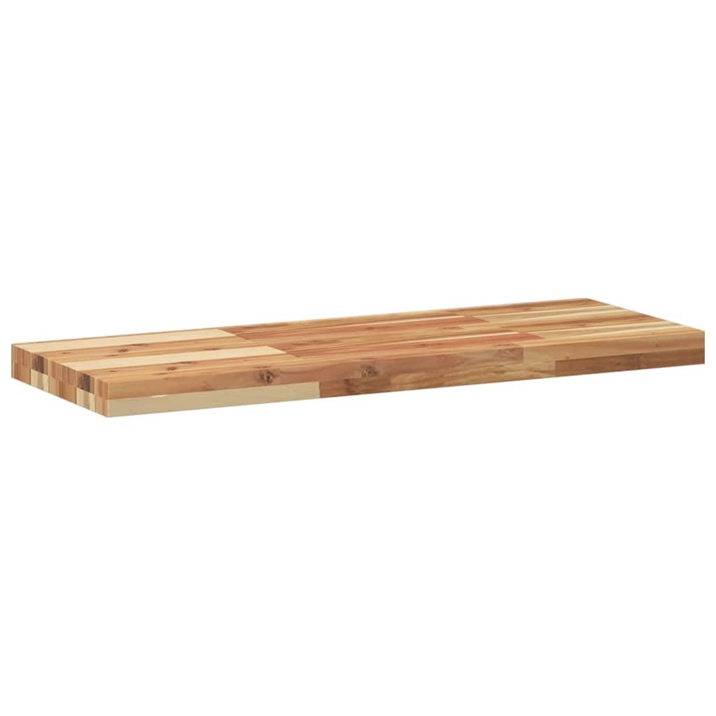 Estantería flotante 80 x 30 x 4 cm de madera maciza de acacia tratada al aceite, estantería de pared de madera maciza de acacia para salón, dormitorio, cocina, baño, solución de almacenamiento