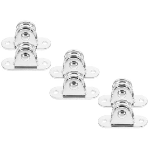 Confezione da 6 pulegge in acciaio inox con cuscinetti a sfera, facili da installare, per pareti e soffitti, sistema di sollevamento liscio