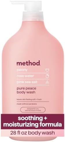 Method Body Wash, Pure Peace, Paraben and Phthalate Free, 28 oz (Pack of 1)