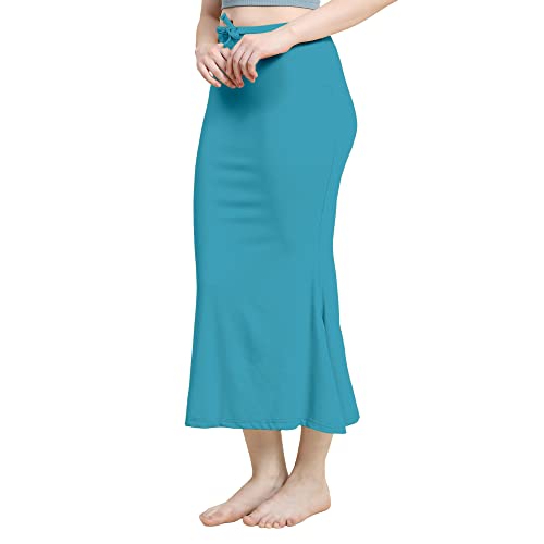 Image of Amazon Brand - Anarva Women Cotton Blended Saree Shapewear Regular Petticoat Skirt For Saree