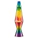 Produktbild LAVA® - Lampe Regenbogen 2513, handbemalte dreifarbige Form, weißes Wachs, klare Flüssigkeit, dekorativer Sockel und Deckel, Original 14,5 Zoll Bewegungslampe der Marke
