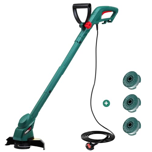 POSENPRO 350W Grass Trimmer Corded 23cm AC Electric String Trimmer Lawn Trimmer Garden Strimmer Grass Cutter Machine Line Trimmer for Brake Disassembly Garden Tools