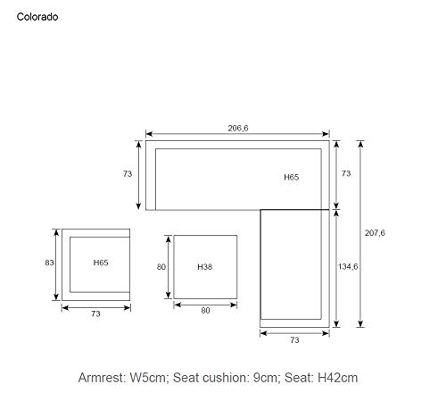 Garden Impressions Aluminium Eck-Lounge Colorado, inklusive XL Sessel und wasserabweisender Kissen – Bild 4