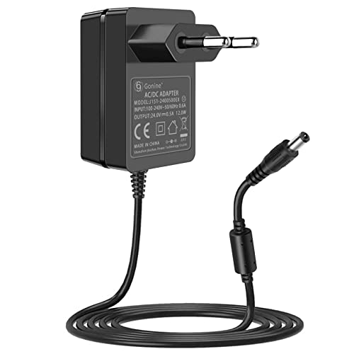 Gonine 24V 0.5A Alimentation 12W AC Adaptateur Chargeur Mural 100V~240V AC vers DC 24 Volt 500mA Convertisseur Embout 5.5x2.1mm pour Diffuseur d'Huiles Essentielles Aromathérapie Humidificateur Cover