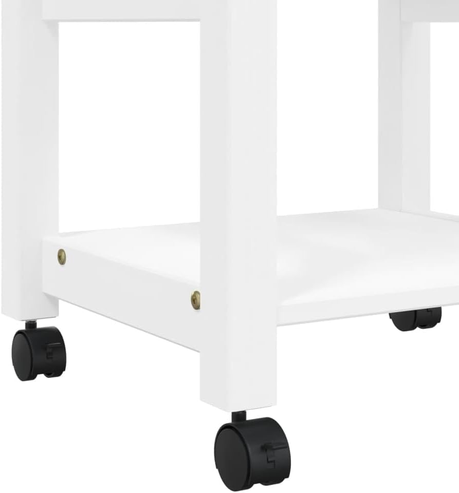 Kitchen Trolley Monza 18.9"x15.7"x35.4" Solid Wood Pine Kitchen Storage