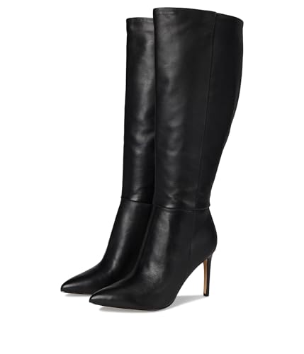 Nine West Women's Richy Wide Calf Black Leather 8 Medium