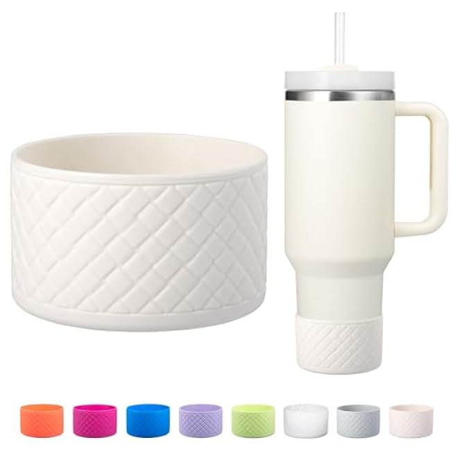 Silicone Boot for Stanley Quencher 40 oz, Bottom Boot for IceFlow Flip 20 oz 30 oz, Boots Sleeve Cover for Hydroflask 12-24 oz and 32 oz 40 z Sports Bottle Accessories