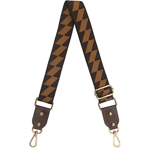 Image of Duwi Wide Handbag&Purse Strap Jacquard Woven Guitar Style Multicolor Replacement Strap Canvas Adjustable Crossbody Bag Strap