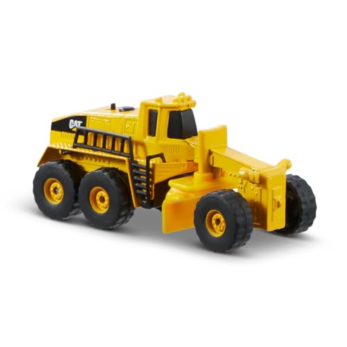 CAT Construction Toys, Metal 3 Pack Vehicles - Cement Mixer, Dump Truck & Road Grader Toy Set with Moving Parts, Push-Powered Mini Trucks, Kids Ages 3 +, Surtido - Image 3
