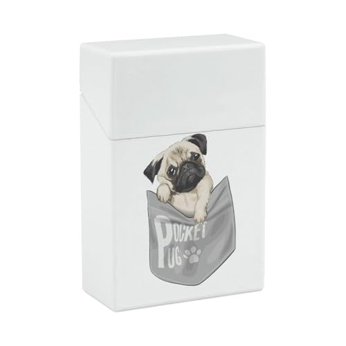 パグ ポケット ぱぐ 犬 タバコカバー 20本収納 シガレットケース 煙草ケース 煙草入れ 煙草箱 喫煙具 タバコ 保護カバー タバコ箱 シガレットケ たばこケース 携帯に便利