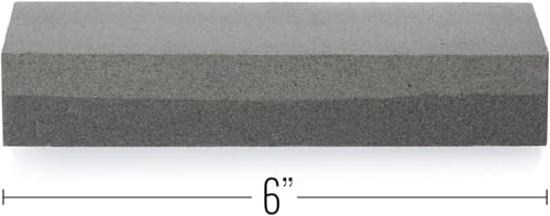 Image of SE 6 inch Double-Sided Aluminum Oxide Sharpening Stone - 120 and 240 Grits for Blade Repair and Edge Refinement - SS6