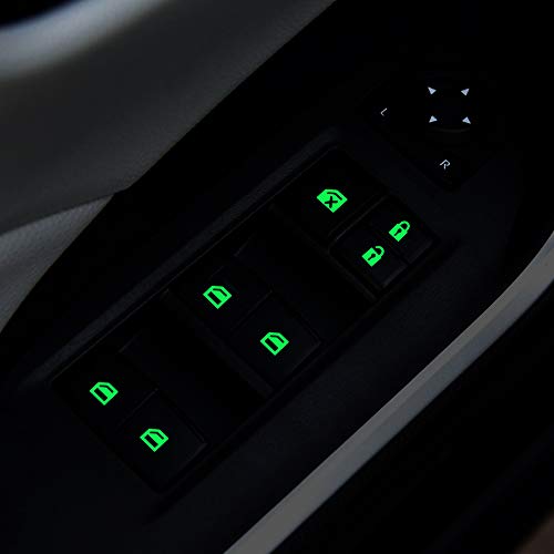 etopmia Car Sticker Car Door Window Switch Button Luminous Sticker