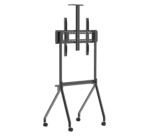 Image of BIG VUE TV Cart, Stand for LCD LED 4K Flat Screen TVs for Bedroom, Living Room, Studio Classic Design, Home Decor (Trolley, 42-86 Inch)