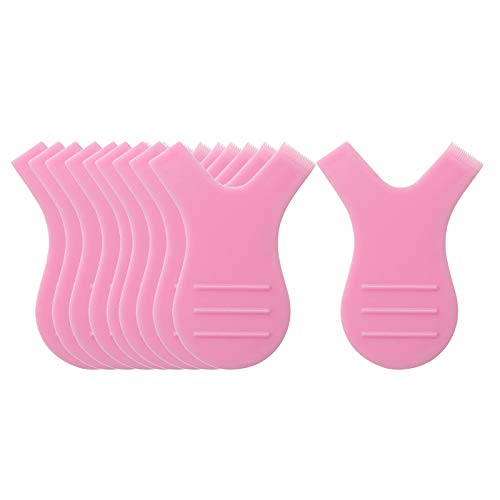 10 brochas para extensión de pestañas, rizador permanente, elevación permanente, pestañas en Y, color rosa