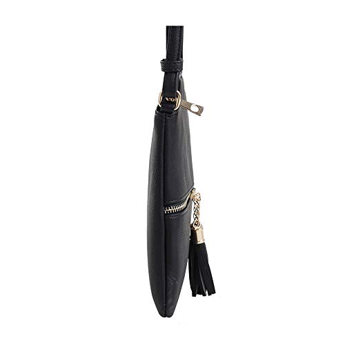 Image of SG SUGU Lightweight Medium Crossbody Bag Shoulder Bag with Tassel and Zipper Pocket