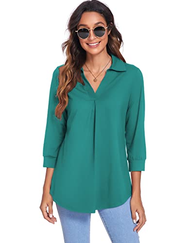 Image of Newchoice Womens 3 /4 Sleeve Shirts Business Casual Tops