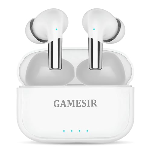 Image of GameSir FusionBeatX PRO Wireless Noise Cancelling Earbuds-Sound Optimize, 42H Playtime, 45ms Low Latency, 12mm Bass Drivers, Zen ENC Mic, IPX5 Water Resistance, Bluetooth 5.3, Type-C Charging (White)