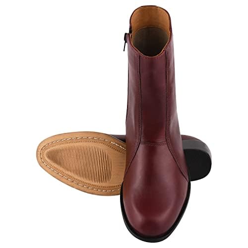 Image of LIBERTYZENO Mens Animal Print & Plain Leather Adults High Ankle Retro Dress Boots for Easter Gift