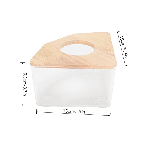 Bain de sable hamster anti projections récipient d'angle pour cage propre