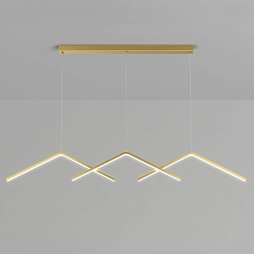 Lustre linéaire LED noir suspendu intensité variable éclairage îlot de cuisine moderne