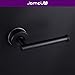 JOMOLA Toilet Paper Holder, Matte Black Stainless Steel Suction Cup Wall Mount, No-Drilling Bathroom Tissue Paper Towel Holder for Kitchen, RV, 1 Pack