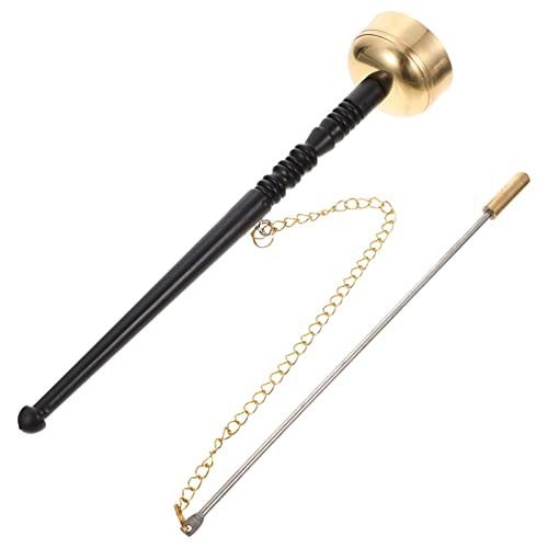 VINTORKY 引磬銅? 仏教楽器 寺院用仏具 大型木長柄付き 音色を響かせる装