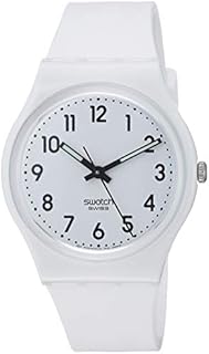 Swatch New Core Quartz Silicone Strap, White, 16 Casual Watch (Model: GW151O)