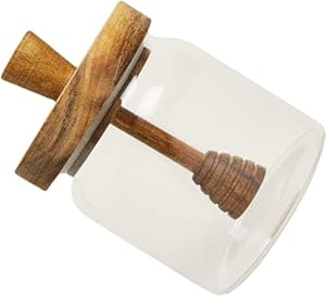 RRMMAN Szklany Słoik do Miodu z Pokrywką