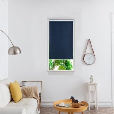 GoodHome Store Enrouleur occultant Thermique Iwerne Bleu Marine 60 x 180 cm