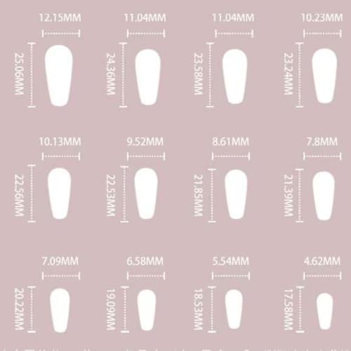 Image of French Tip Press on Nails Yellow Blue Fake Nails with White Flower Design Nude Glossy Glue on Nails Medium Coffin False Nails Artificial Acrylic Full Cover Stick on Nails for Women Manicure 24Pcs