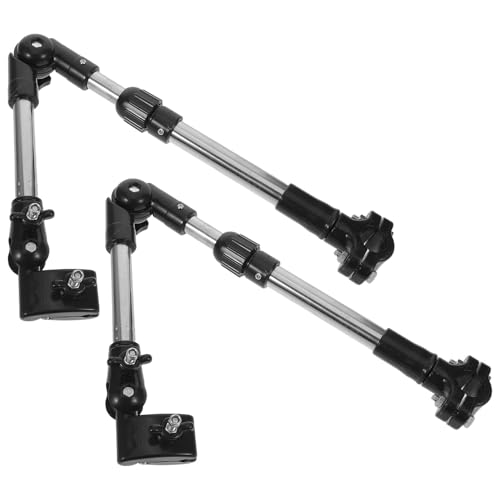 Support parapluie réglable pour poussette et vélo | Pack de 2 pinces pliables