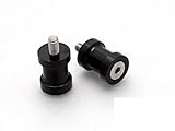 Paire diabolo pion levage M8 Noir R&G compatible avec béquille arrière moto PB00M8BK