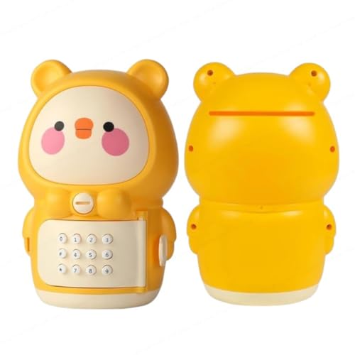 Image of SHAKTISM Cartoon Animal Money Storage Tank for Kids,Electronic Piggy Bank with Music, Keypad & Story Function Secure Coin Bank Safe for Boys & Girls (Chick Design)