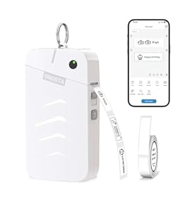 ORGSTA S001 Etikettendrucker Selbstklebend Etikettiergerät Bluetooth 2000 mAh Etikettiermaschinen Beschriftungsgerät Ettikettiergeraet Label Printer Sticker Maker