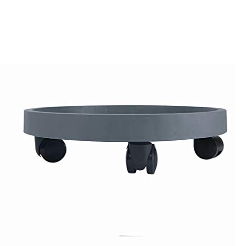 WanderingDonkey Carrito para plantas resistente de 11 pulgadas con ruedas, carrito rodante para macetas, bandeja con ruedas, plataforma para mover flores en maceta con ruedas, posavasos redondos para