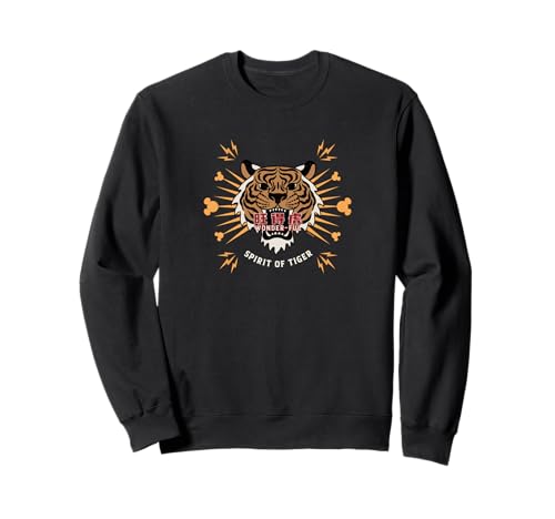Sweatshirt Spirit of the Tiger Head vêtement streetwear tendance