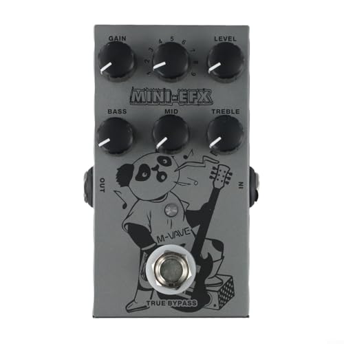 Pedal de guitarra eléctrica MVAVE, diseño de metal de gama alta con selección de tono y ajustador de ecualizador de tres bandas