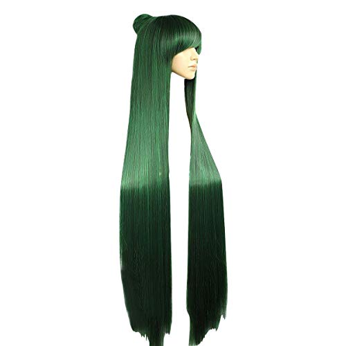 Mxcostume Prestyled Buns Anime Party Cosplay Fashion Adult Meiou Setsuna Wig for Women (Green)