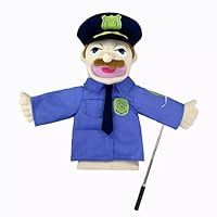 LOMTRATS Theater Hand Puppets for kids,Includes Teacher, policeman, farmer, pirate, detective, etc. with Movable Open Mouths,Perfect for Storytelling,Teaching,Festival Gifts,1 PCS with Joystick