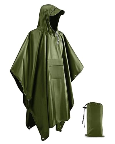 Victoper Waterproof Poncho Adult, Reusable Rain Poncho Adult...
