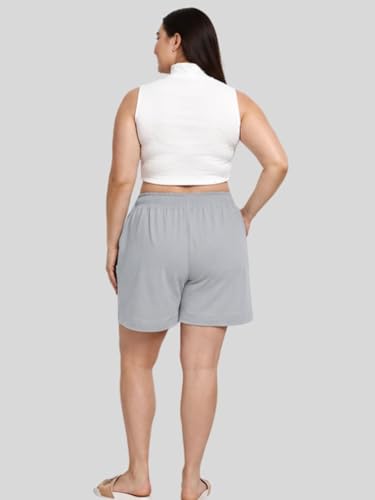 Image of CUPID Women Plain Comfortable Barmunda,Shorts for Sports, Yoga, Daily Use Gym, Night Wear, Casual Wear for Ladies