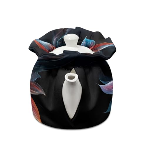 Image of Boho Flower Tea Cozy Cover Insulated Dust Cover for Teapot Modern Tea Pot Covers for Keeping Warm Kettle Protector Covers Washable Portable Party Decoration