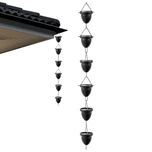 Catena Antipioggia In Metallo, Catena Per Acqua Piovana Per Grondaie, Catene Antipioggia Per Grondaie Da Giardino, Scacciapensieri Da Esterno, Catene Da Appendere In Metallo Per Casa E Giardino