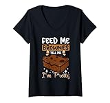 Photo Gallery donna feed me brownies dimmi che sono carina maglietta con collo a v Photo Gallery donna feed me brownies dimmi che sono carina maglietta con collo a v