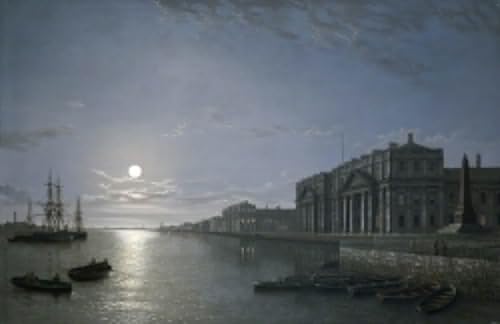 Cuadro de lienzo de El Támesis para decorar tu salón con la luz de la luna de Henry Pether