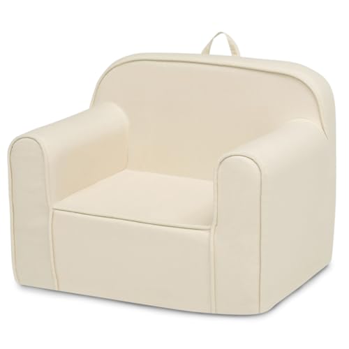 Image of Delta Children Cozee Chair -Foam Kids Chair for Ages 18 Months and Up, Oatmeal
