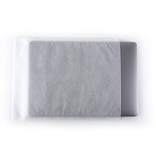 WPTrading - 100 Stück Vliesbeutel 80 x 120 mm in weiß - Vlies Beutel zur Aufbewahrung & zum Schutz empfindlicher Produkte - Schutzverpackung reißfest stoßdämpfend - Verpackung zum Schutz vor Kratzer