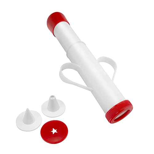 Churrera - churrera de plástico decoradora con 2 boquillas, ideal para crear formas de masa y decorar postres fácilmente.